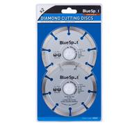 Blue Spot Tools 19547 Segmented Diamond Dry Cutting Disc, Silver, 115 mm,2 Piece