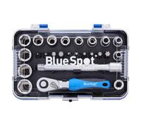 BlueSpot Tools Blue Spot Tools - 25Pc 1/4In Ratchet, Socket & Bit Set (4-13mm/t10-T40)