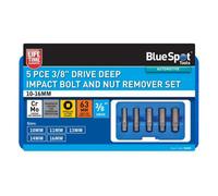 BlueSpot Tools Blue Spot Tools 3/8Inch Drive Deep Impact Bolt Remover Set, 5 Pce (10-16mm)