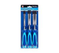 BlueSpot Tools Blue Spot Tools - 3-Piece Wood Chisel Set With Striking Caps