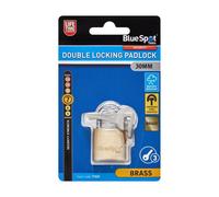 BlueSpot Tools Blue Spot Tools - 30mm Double Locking Brass Padlock