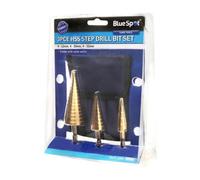 BlueSpot Tools Blue Spot Tools - 3Pce Hex Shank Hss Step Drill Set (4 - 32mm)
