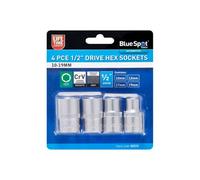 BlueSpot Tools Blue Spot Tools - 4 Pce 1/2'' Drive Hex Sockets 10mm-19mm