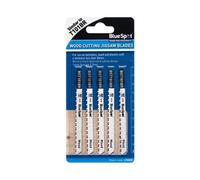 Blue Spot Tools 19005 5 Piece Wood Cutting Jigsaw Blades (Similar to T101BR), Black/Silver, Set of 5
