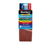 BlueSpot Tools Blue Spot Tools - 5 Pce Mixed Grit Sanding Belt, 75 X 457mm