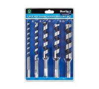 BlueSpot Tools Blue Spot Tools - 5-Piece Hex Shank Auger Drill Bit Set (10-25mm)