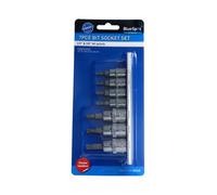 BlueSpot Tools Blue Spot Tools - 7 Pce 1/4" (T10-T25) & 3/8" Torx Socket Set (T27-T40)