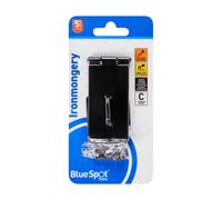 BlueSpot Tools Blue Spot Tools - 75mm Black Powder Coated Hasp And Staple
