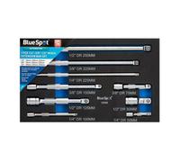 BlueSpot 02085 9 Piece 1/4"-3/8"-1/2" Mixed Extension Bar Set