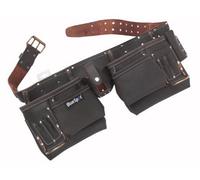 10 Pocket Heavy Duty Oil Tanned Tool Pouch - Belt Leather Double Deluxe Blue - tool belt oil tanned leather double deluxe blue spot 16335