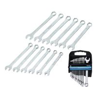 BlueSpot Tools Bluespot 12Pc Combination Spanner Set Metric Steel Polished 8mm - 19mm