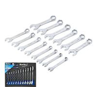 BlueSpot Tools Bluespot 14Pc Combination Spanner Set Metric Stubby Wrench Spanners