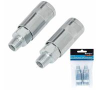 BlueSpot Tools Bluespot 2Pc Air Line Fittings Hose Compressor Coupler Connector 1/4" Bsp Male