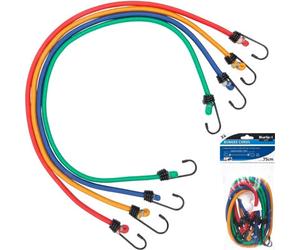 BlueSpot Tools Bluespot 4Pc Elastic Stretch Bungee Cords Hooks Cables Tie Down Straps Rope