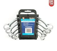 BlueSpot Tools Bluespot 5Pc 8-22mm Obstruction Spanner Set Metric Curved Chrome Vanadium