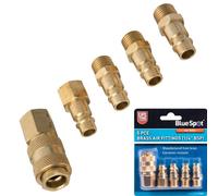 BlueSpot Tools Bluespot 5Pc Euro Air Line Hose Fittings Compressor Connector Coupling 1/4" Bsp