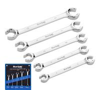 BlueSpot Tools Bluespot 5Pc Flare Nut Wrench Open-Ended Brake Pipe Spanner Set 9mm - 21mm