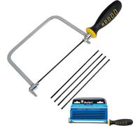 BlueSpot Tools Bluespot 6" Coping / Fret Saw Soft Grip Handle Steel Metal Frame With 5 Blades