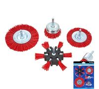 BlueSpot Tools Bluespot Nylon Abrasive Filament Brush Drill Set Rust Paint Remover Wood Metal