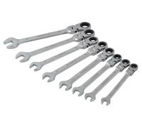 Blue Spot 8 Piece Flexible Head Metric Ratchet Spanner Set