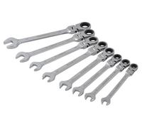 Blue Spot 8 Piece Flexible Head Metric Ratchet Spanner Set