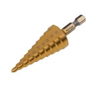 Bluespot Tools Hss 1 4in Hex Shank Step Drill 4-22mm Bluespot Tools Multicolor