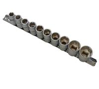 Bluespot Tools 01526 Sockets On Rail Set Of 10 Metric 1/2In Drive B/s01526