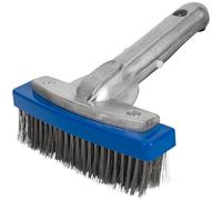 BlueStars Heavy Duty 5in Swimming Pool Brush with Stainless Steel Bristle Wire and Aluminium Handle 5" - Suitable for Tackling Stubborn Stains on Walls, Tiles, Floors, Steps, and Corners