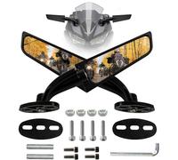 BlueStars - Motorcycle Rear View Mirrors 360°Rotation Compatible with Kawasaki Ninja 300 400 650 ZX6R, Honda CBR600RR CBR250RR, Yamaha R15 R25 YZF600R, Suzuki, Ducati Sport