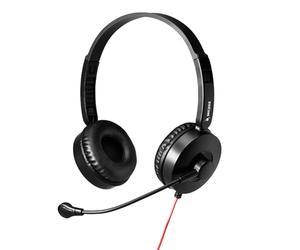 BlueStork MC 202 Wired PC Microphone Headset Jack/3.5mm, Stereo Sound, Rotary Mic, Noise Cancelling, Ultra Comfort, Lightweight, Volume Control - Telework Headphones - Universal Compatibility - New
