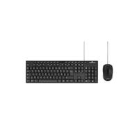 Bluestork - Media Office Pack - USB Wired Keyboard Pack - Ergonomic AZERTY and Responsive Wired Mouse - Keyboard and Mouse Bundles, Quiet, Easy Connection, Comfort - PC/Linux