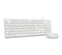 Bluestork - Media Office Pack - USB Wired Keyboard Pack - Ergonomic AZERTY and Responsive Wired Mouse - Keyboard and Mouse Bundles, Quiet, Easy Connection, Comfort - PC/Linux