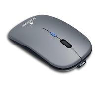Bluestork - Off 105 - Bluetooth & 2.4GHz Rechargeable Wireless Mouse - Slim, Quiet, Flat, 3200 DPI - Battery Life 62H - Lightweight Ambidextrous Bluetooth Mouse - Windows/Mac Compatible - New