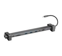 Bluestork - Office Pro Hub - 10-in-1 USB C Hub - USB Power Strip with 100W Fast Charge - USB-C to HDMI Adapter - Ethernet RJ45-3 x USB 3.0 - SD/TF Reader - Windows & Mac compatible - 2024