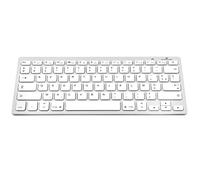 Bluestork Wireless Bluetooth Keyboard for Mac, MacBook Pro, MacBook Air, iPad, iPhone - Mini French AZERTY Mac Keyboard - Compact, Ultra Slim, Lightweight, Quiet - NEW 2022 (White)