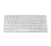 Bluestork - Wireless Bluetooth Keyboard for PC, Compatible with Windows 11, 10, 8, and Mac OS - French AZERTY Mini PC/Mac Keyboard, Compact, Ultra Slim, Lightweight, Quiet - New 2024 (White)