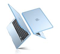 BlueSwan Case Compatible for MacBook Air 15 inch M5 M4 M3 M2 2026 2025-2023 A3448 A3241 A3114 A2941 TPU Frame Anti-rupture Anti-fingerprint Matte Hard Shell Mac 15 Cover- (Blue Edge) Frosted Sky Blue