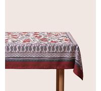 BlueTabla Pomegranates & Paisleys Rectangle Tablecloth, Multicolor, Non-Iron, 83 x 55 Inch