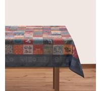 BlueTabla Tablecloth - Georgian Design, Multicolor - 55x55, Non-Iron Polyester Fabric