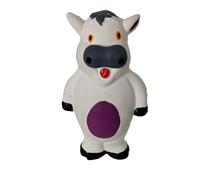 Bluethy Indestructible Squeaky Dog Toy - Tough Latex Hippo Cow Shape for Aggressive Chewers, Suitable for Small Medium & Large Dogs (A)