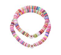 Bluethy Sister Friendship Bracelet - Adjustable Beaded Bohemian Style with Colorful Polymer Clay, Big Sis Bracelet Gift for Women & Friends (9)