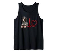 Bluetick Coonhound Heartbeat EKG Pulse Dog Lover Tank Top