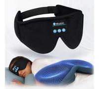 Bluetooth 3D Sleep Mask with Speakers Ultra Thin Wireless Washable Sleep Headset for Insomnia, Meditation, Travel, Black, 1 Unit