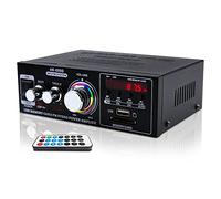 Bluetooth 5.0 Audio Amplifier, Digital Amp 2.0 Channel 100W, 2 Channel Stereo Wireless Hi-Fi Receiver USB SD AUX, for Home Speakers Theater Entertainment