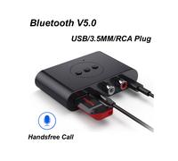 Bluetooth 5.0 Audio Receiver NFC U Disk RCA 3.5mm AUX USB Stereo Music Wireless Adapter Mic For Phone Car Kit Speaker Amplifier