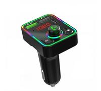 Bluetooth 5.0 Car FM Transmitter with Dual USB Charger, MP3 Player, Hands-Free Calling, LED Display, TF Card and USB Disk Support