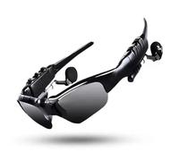 Bluetooth 5.0 Smart Audio Glasses with Surround Sound, LED Battery Indicator, Polarized Sunglasses, Wireless Headphones, Black.