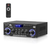 Bluetooth 5.0 Stereo Audio HiFi Amplifier | 800W 12V/230V 2 Channels SD/USB/FM/LCD Display