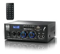 Bluetooth 5.0 Stereo Receivers,2 Channel 450W Home Amplifier | 450Wx2 Stereo Receiver with FM Radio,USB/SD/AUX Optical & Coaxial Input for Passive Speakers and Active subwoofer
