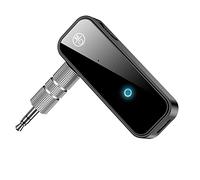 Bluetooth 5.0 Transmitter Receiver 2-in-1 Car Aux Adapter - Portable Mini Wireless 3.5mm Audio Adapter for Home, Car, PC, Music, Headphones, Speakers